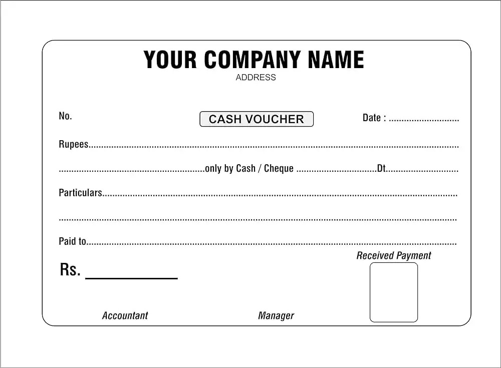 theprintword Cash voucher